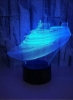 لامپ سه بعدی Illusion Led Night Light Yacht Figure Kids Room Touch Sensor Room انیمه My Hero Academia هدیه دکوراسیون اتاق چراغ خواب کودکان