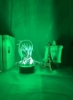 چند رنگ سه بعدی انیمه ایلوشن لامپ ال ای دی نور شب انیمه مشکی لامپ باتلر برای دکور اتاق خواب نور کودکانه نور هدیه تولد کودک 16 رنگ با ریموت