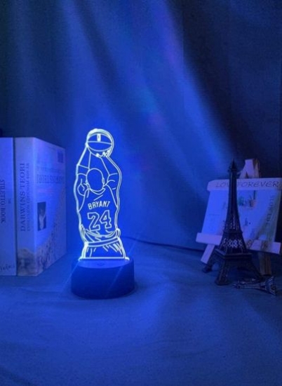 لامپ توهم سه بعدی چراغ شب چراغ کوبی پرش عکس نمای عقب دکور اتاق خواب چراغ رومیزی کوبی برایانت هدایای یادبود چراغ خواب کودکان
