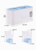 جای مسواک دیواری برای حمام، نگهدارنده مسواک برقی دوش SYOSI، خمیردندان اتوماتیک (آبی)