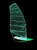 رایگان قایق رانی سه بعدی چند رنگ نور شب رنگارنگ تغییر رنگ کنترل از راه دور لمسی LED نور بصری تزئین خلاقانه هدیه چراغ رومیزی کوچک
