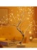 چراغ شب COOLBABY با دکمه لمسی، چراغ رومیزی ارتقاء شاخه سیم مسی تزئینی لامپ بدون حرارت، USB و باتری، چراغ رومیزی LED سفید گرم 108، چراغ رومیزی دکور خانه