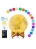 لامپ ماه، چاپ سه بعدی 16 رنگ RGB Led Moon Light با پایه و تنظیم زمان بندی، لامپ های نور ماه