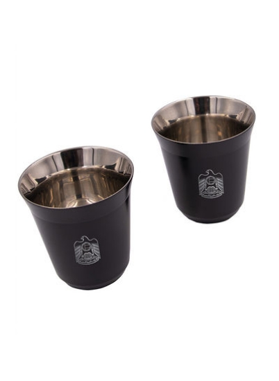 ست 2 عددی Pola UAE Stainless Steel Cup Black 175ml