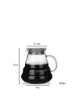 کافه شیشه ای قهوه با درب شفاف/نقره ای-800ML شفاف 800 میلی لیتری