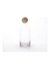 گلدان صاف شیشه ای رترو نوردیک با درب چوبی شفاف 10x24.5 سانتی متر
