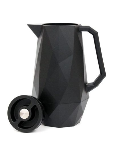 فلاسک خلاء فلاسک شیک با طرح پایان الماسی قمقمه قهوه ضد نشتی H005 مشکی 1.0 لیتری