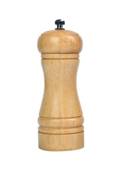 بطری چاشنی چوبی بژ/نقره ای 13x5.5x4 سانتی متر