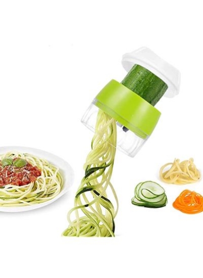 SKEIDO Vegetable Spiralizer Handheld, 4 in 1 Vegetable Slicer 4 in 1 Vegetable Slicer Spiralizer Cucchini Spiralizer Gadgets آشپزخانه برای پخت و پز، پاستا کدو سبز، اسپاگتی کدو سبز، سیب زمینی شیرین، هویج خیار