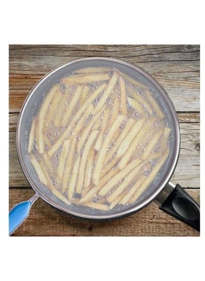 صفحه اسپلتر برای ماهیتابه - محافظ روغنی توری قابلمه روغن پخت درب ماهیتابه، مشکی