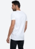 تی شرت یقه کوتاه آستین کوتاه با چاپ گرافیکی سفید