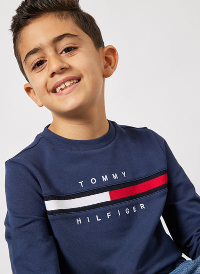 تصویر TOMMY HILFIGER : سوئیشرت با لوگوی کودک : تاریخ تحویل: 3 تا 5 روز کاری سوئیشرت با لوگوی کودکانه Twilight Navy