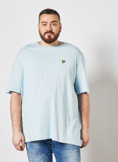 تی شرت یقه خدمه سایز بزرگ آبی
