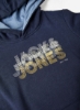 Teen Wordmark Print Hoodie Navy