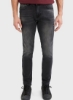 Mid Wash Slim Fit Jeans Gray