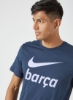 FC Barcelona Swoosh Club T-Shirt Navy