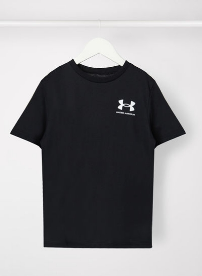 تی شرت آستین کوتاه سینه چپ به سبک ورزشی کودکان و نوجوانان مشکی