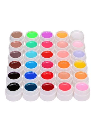 30-Pece Mix Pure Colors UV Nail Art Gel Polish Extension Professional UV ژل چند رنگ
