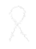 تاک های موی عروسی کریستال نقره ای 39.4 اینچی