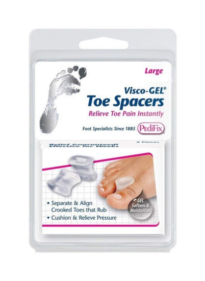 Visco-Gel Toe Spacers-Large Clear
