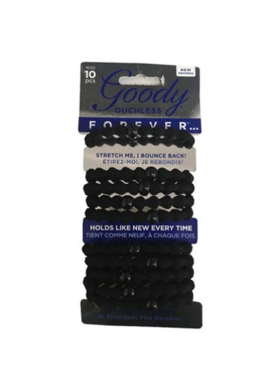 Ouchless Forever Black Elastics 10 Count