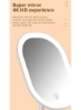 آینه آرایشی LED رومیزی قابل تنظیم پر نور آینه پانسمان قابل شارژ با 3 حالت روشنایی سفید