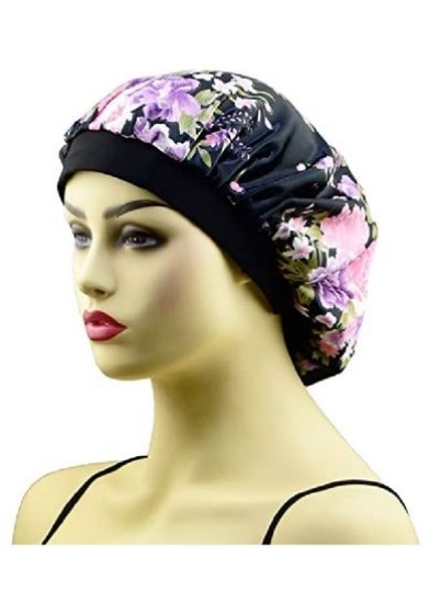 روکش موی ساتن کلاه خواب شب برای زنان با موهای مجعد، کلاه باند پهن برای دختران با موهای طبیعی