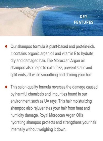 هامپو | شامپو روغن آرگان | شامپو برای موهای رنگ شده | شامپو مرطوب کننده | محصولات مو روغن آرگان رویال مراکش (300 میلی لیتر 10.14 اونس)