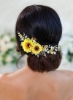 اکسسوری موی تاک عروس آفتابگردان هدبند گل طلایی زنانه و دخترانه (طلایی)