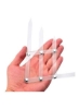 خط کش ابرو پلاستیکی با بازوی انعطاف پذیر نقره ای