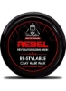 موم رسی مدل موی Rebel برای مردان مشکی 85 گرم