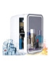 یخچال مینی آرایش با آینه LED قابل حمل لوازم آرایشی و بهداشتی ذخیره سازی سفید