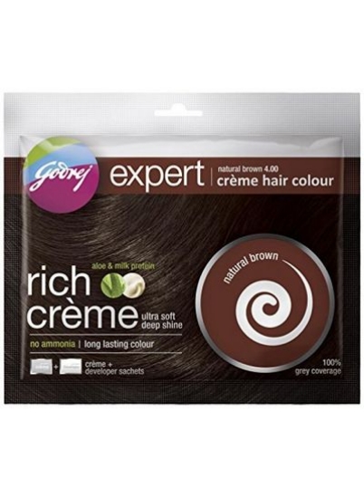 رنگ موی کرم غنی شده Godrej Expert، 50 گرم (بسته 12 عددی) - قهوه ای طبیعی