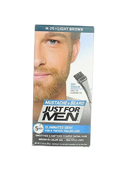 تصویر Just For Men : ژل براشین رنگ سبیل و ریش M25 قهوه ای روشن 1 عد : تاریخ تحویل: 3 تا 5 روز کاری ژل براشین رنگ سبیل و ریش M25 قهوه ای روشن 1 عدد (بسته 6 عددی)