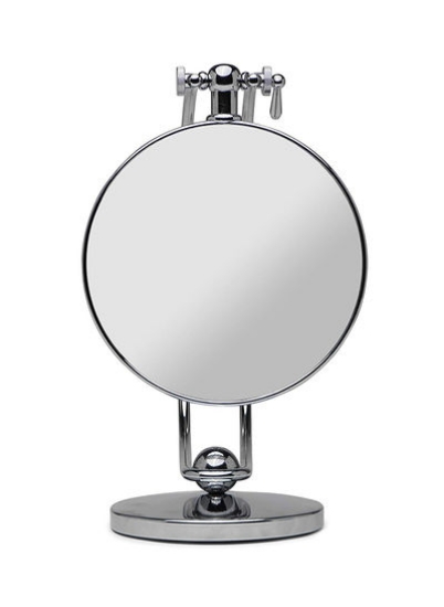 آینه نقره ای اصلاح و آرایش دو طرفه 7X / 1X بزرگنمایی شده