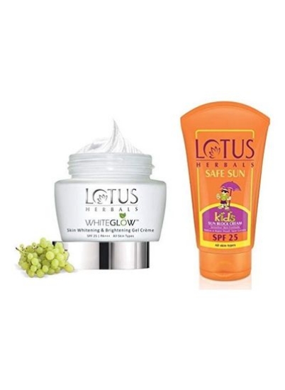 کرم ژل White Glow SPF 25 with Safe Sun Kids Sun Block Cream SPF 25 Cream 60g ضد آفتاب 100gm