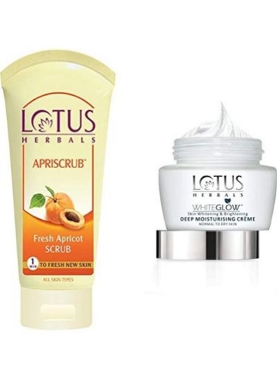 اسکراب Apriscrub Fresh Apricot with Whiteglow Deep Moisturizing Creme SPF 20 Scrub 160gm, Creme 60g