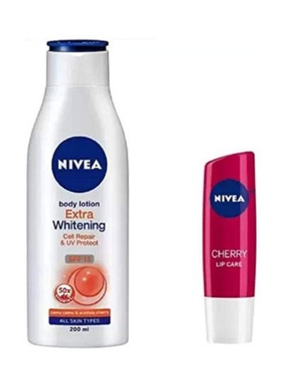 بسته 2 عددی Extra Whitening Cell Repair SPF 15 and Cherry Lipcare 200ml