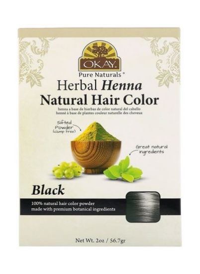 رنگ موی طبیعی Okay Pure Naturals گیاهی مشکی 2 اونس (56.7 گرم) 56 گرم
