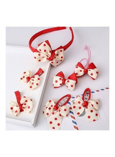 گیره موی 7 تکه بچه گانه گیره موی پاپیون دوست داشتنی دخترانه چند رنگ