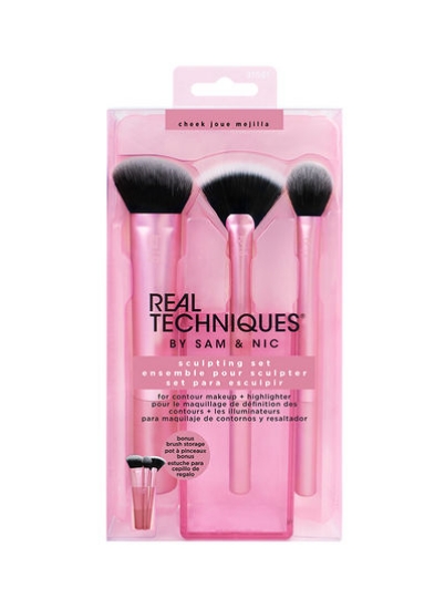 توسط Sam &amp; Nic Finish Sculpting Makeup Brush Set Pink/Black