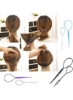 مدل‌دهی مو Sethair Braiding Tooldiy Hair Braiding Tooldiy Hair Design Tooldiy tools اکسسوری لوازم مدل‌سازی مو کیت ابزار مدل‌سازی مو لوازم جانبی مو دم اسبی لوازم جانبی مو لوازم جانبی موی فر (20 عدد)