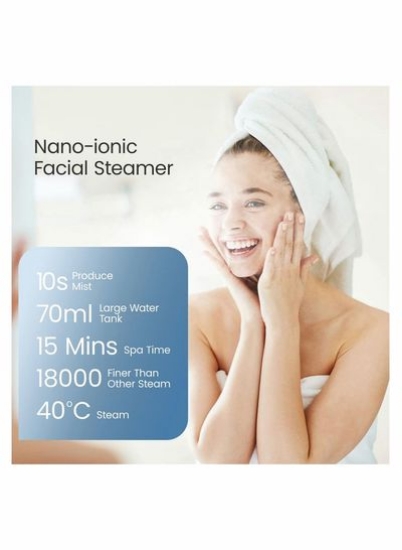 بخارشوی صورت Nano Ionic Hot Mist Face Removal Professional Deep Cleanse Home دستگاه اسپا برای مرطوب کردن منافذ زنانه مردانه UK Plug