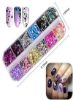 Ors Nail Sequins Fitdon Nail Art Flake Nail Glitter Paillette ترکیبی گرد نازک و درخشان سه بعدی استیکرهای ناخن آرت مانیکور میکاپ تزئینات برگردان های DIY