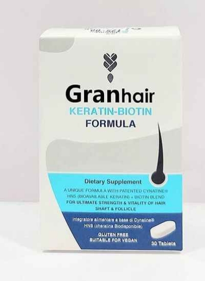 قرص Granhair Keratin Biotin Formula 30s