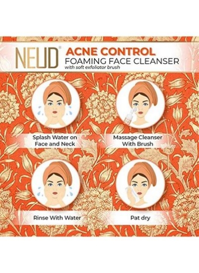 پاک کننده کف صورت Neud Acne Control با سالیسیلیک اسید چریش و روغن درخت چای 1 بسته (150 میلی لیتر)