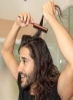 برس موی گراز تیزینگ برای زنان شانه تیزینگ با انتخاب دم موش برای برش مو برای کنترل لبه ها استفاده می شود.