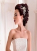نقره عروسی گل موی تاک مروارید عروس هدبند عروس اکسسوری کریستالی موی زنانه (نقره ای)
