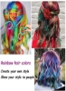 شانه گچ موقت مو، ست گچ موهای 6 رنگ قابل شستشو برای دختران هدیه کودکان در جشن تولد Cosplay Diy روز کودک