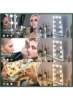 آینه روشویی هالیوود با نور سفید روشن آینه آرایشی کنترل لمسی هوشمند 3 رنگ نور کم نور